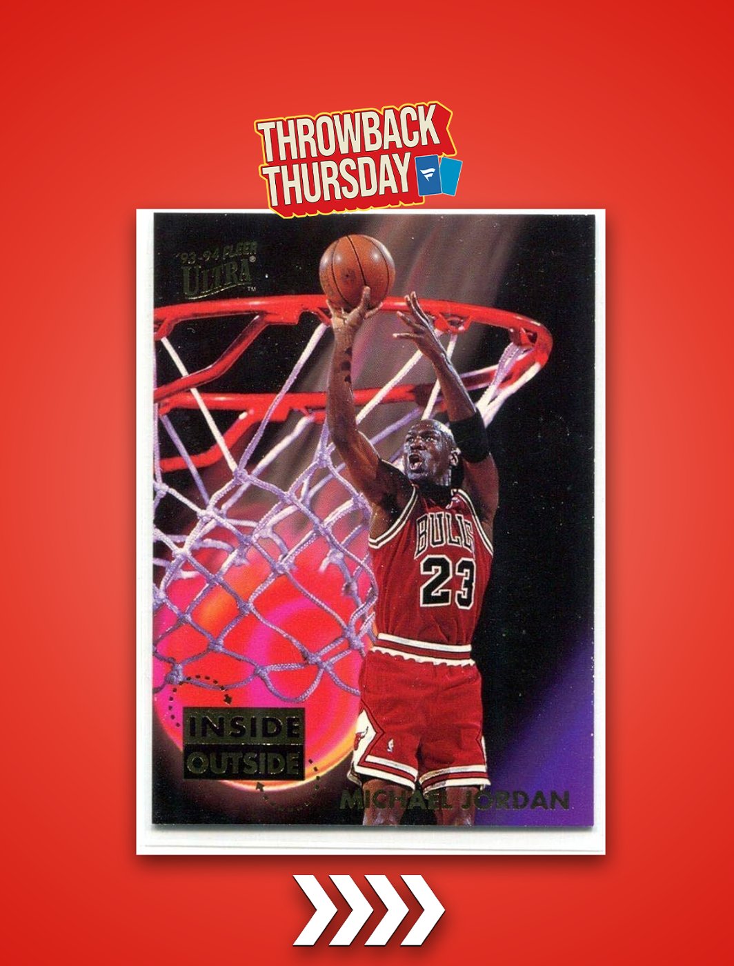 Throwback Thursday social post, 1993 Michael Jordan card