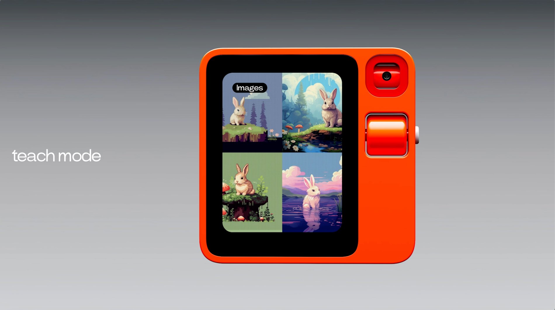 A giant r1 render showing teach mode and generated images